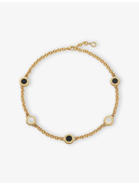 BVLGARI Bvlgari Bvlgari 18ct Yellow-Gold, Mother-of-Pearl and Onyx Necklace