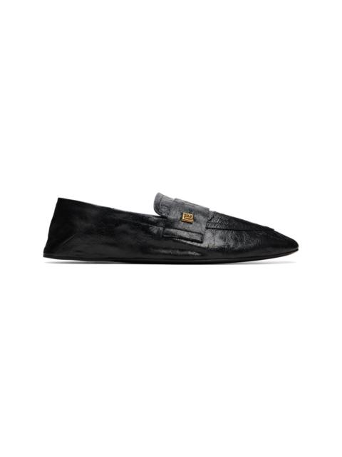Balmain Black Flat Loafers