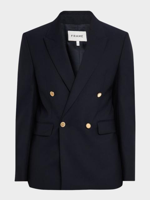 FRAME Men's Double-Breasted Wool Blazer Jacket
