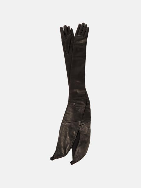 Ann Demeulemeester Lucia long leather gloves