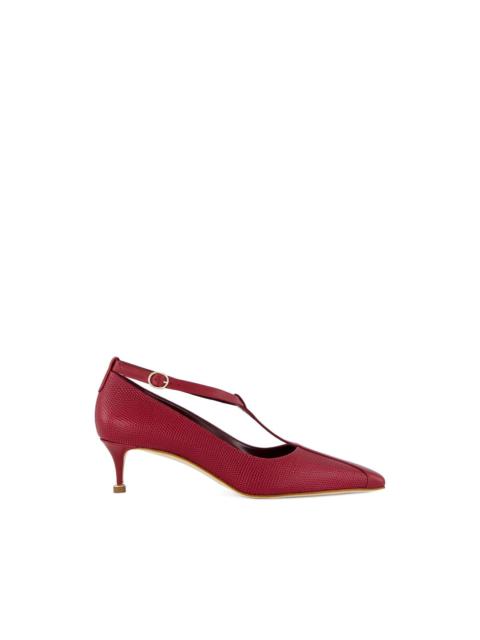 Manolo Blahnik T-bar leather pumps