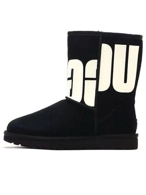 UGG (WMNS) UGG Classic Short 2 Chopd 'Black White' 1129231-BLK