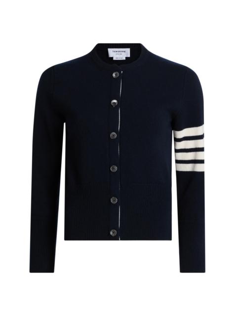 Thom Browne Women's Four Bar Wool Cardigan - Navy