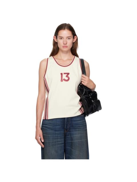 Acne Studios Off-White Embroidered-Logo Tank Top