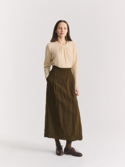 CASEY/CASEY AURELIE SKIRT - DRY WOOL - KHAKI