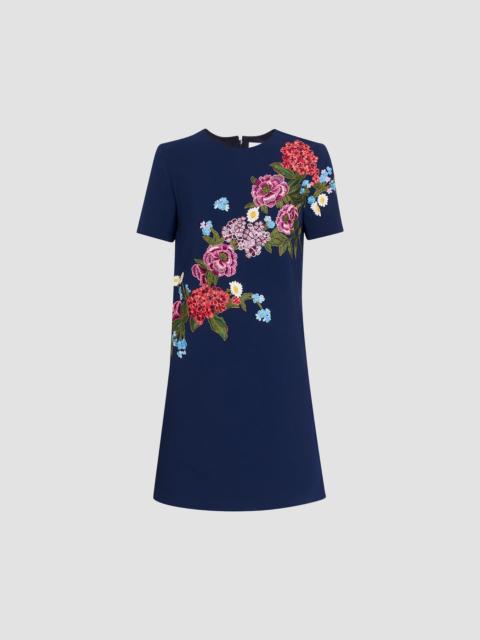 CAROLINA HERRERA Women's Floral Shift Mini Dress - Midnight