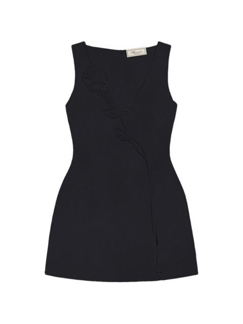 Blumarine Blumarine Rose-embroidered Sleeveless Mini Dress