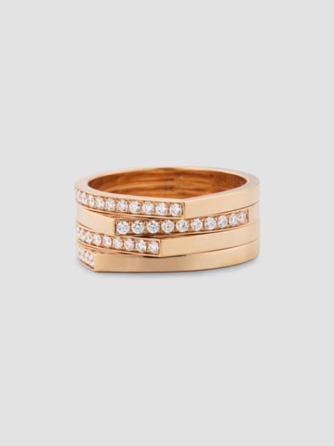 REPOSSI Women's Antifer 18K Rose Gold & 0.42 TCW Diamond Multi-Band Ring - Pink Gold