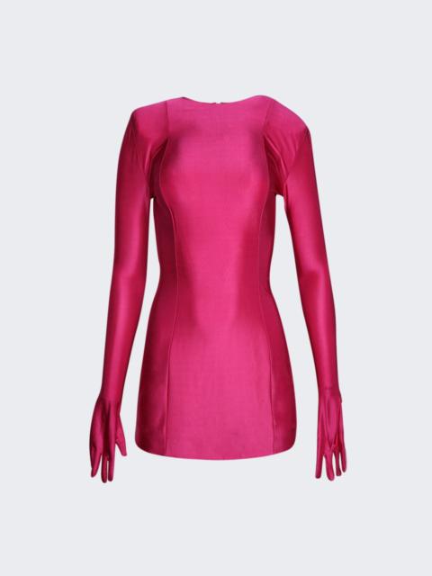 VETEMENTS Diva Mini Styling Dress With Gloves Hot Pink
