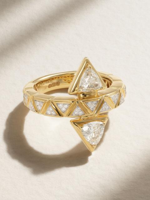 Marina B Triangoli Freccia 18-karat gold diamond ring Gold