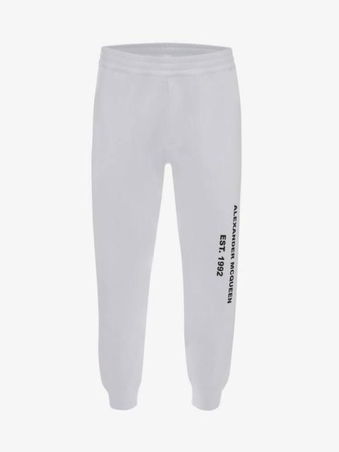 Alexander McQueen Men's McQueen Graffiti Joggers in White/multicolour