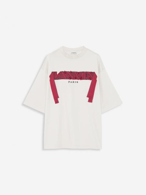 Lanvin OVERSIZED EMBROIDERED CURB LACE T-SHIRT