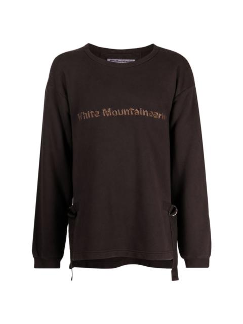 White Mountaineering logo-embroidered cotton sweatshirt