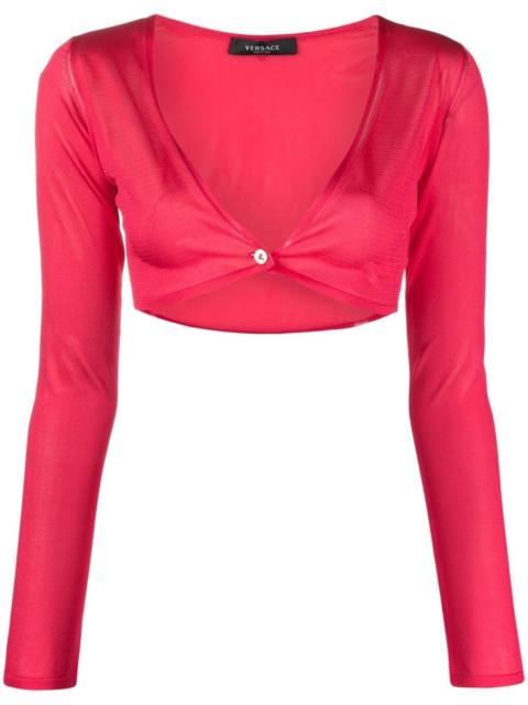 VERSACE Medusa cropped buttoned cardigan