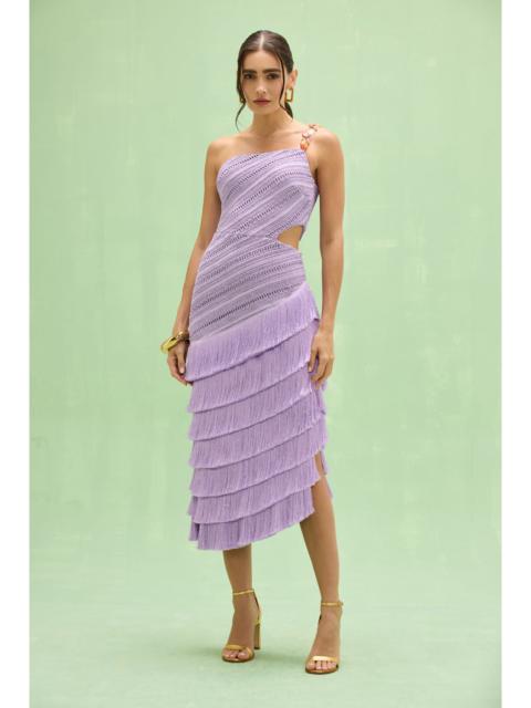 PatBO LILA FRINGE CUT OUT MIDI DRESS