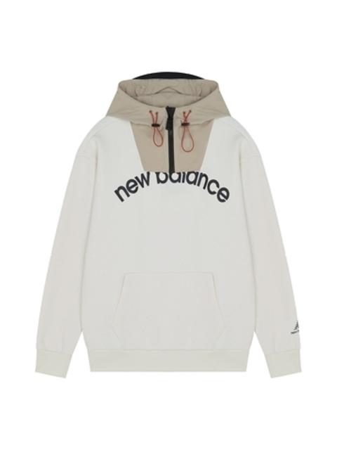 New Balance New Balance Logo Print Classic Hoodie 'White Beige' AMT13394-IV
