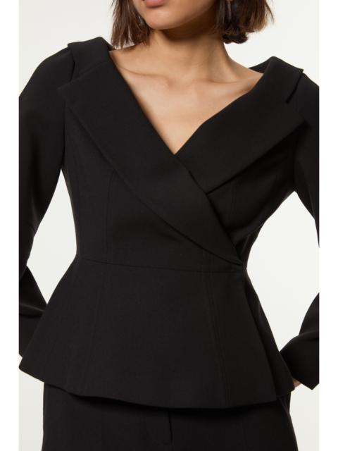 KAREN MILLEN Compact Stretch Tailored Assymetric Peplum Jacket