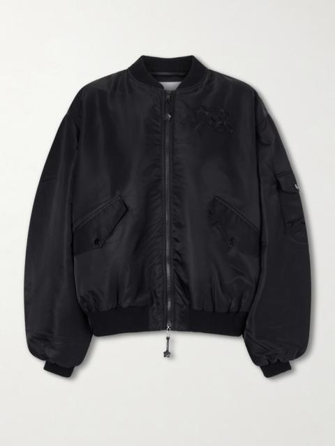 CECILIE BAHNSEN Cbfeilan Knotted Embroidered Shell Bomber Jacket