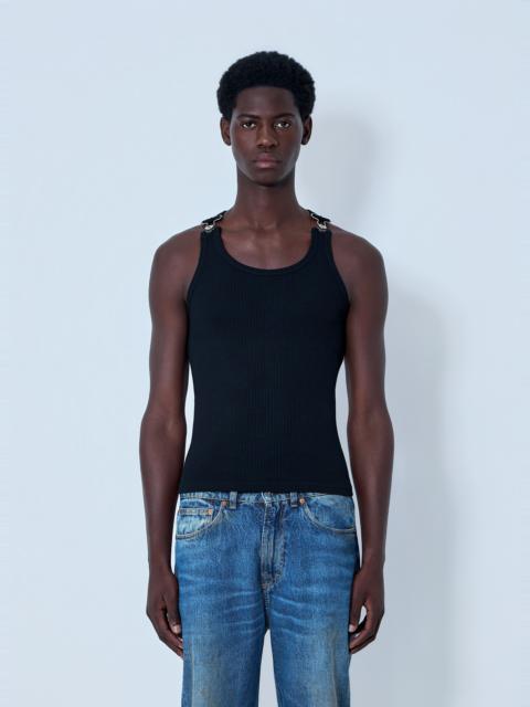 Jean Paul Gaultier Ribbed Tank Top with Metal Hardware