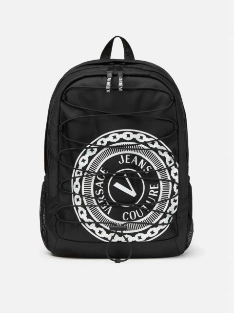 VERSACE JEANS COUTURE Box Out V-Emblem Backpack