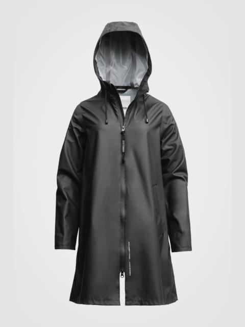 Stutterheim Mosebacke Lightweight Zip Raincoat Black