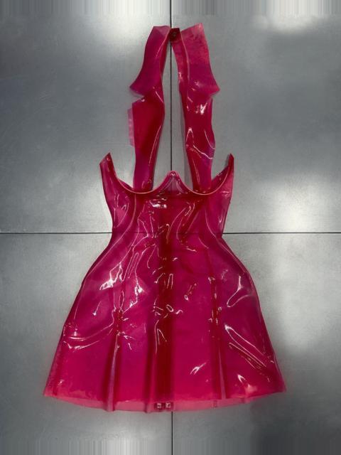 POSTER GIRL SEMI-TRANSPARENT PINK LATEX DRESS
