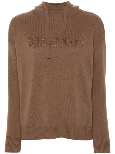 'S Max Mara crystal-logo hoodie