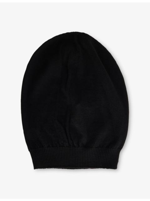 Rick Owens Domed Knitted Wool Beanie Hat