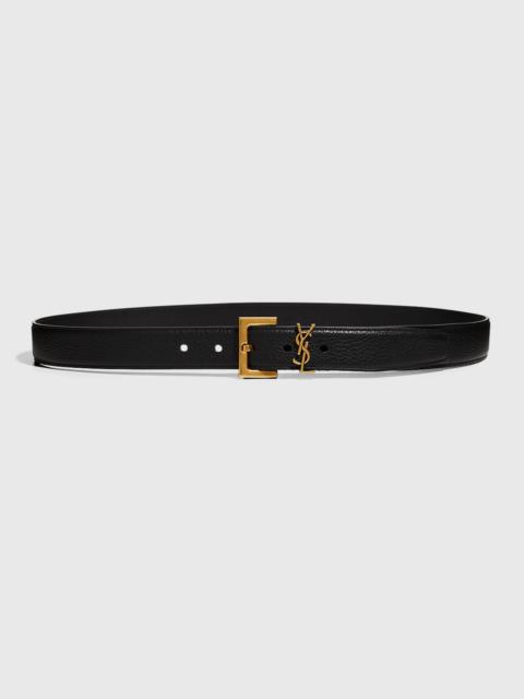 SAINT LAURENT YSL Calf Leather Belt