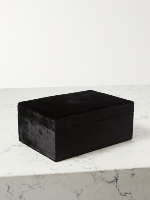 SOPHIE BILLE BRAHE Trésor large velvet jewelry box Black