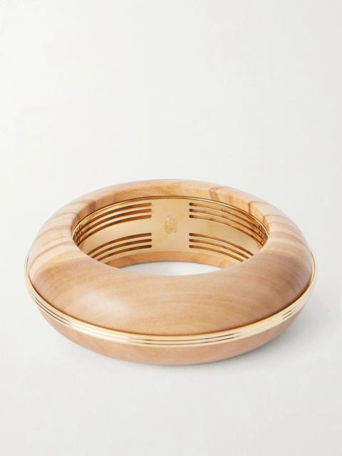 JACQUES MARIE MAGE + Loulou De La Falaise Lucie Gold-tone Wood Bangle