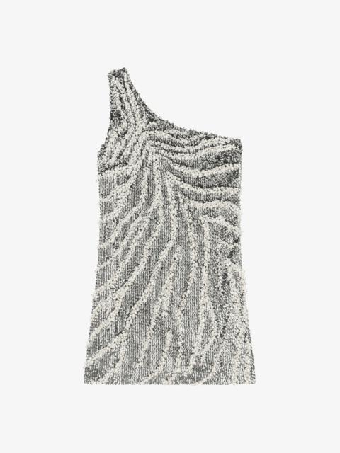 Givenchy ASYMMETRICAL DRESS WITH SEQUIN AND PEARL EMBROIDERY