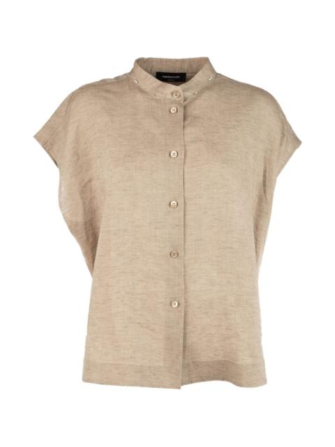 FABIANA FILIPPI mandarin collar button blouse