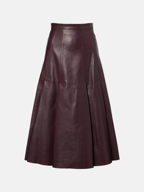 EMILIA WICKSTEAD Kensie high-rise leather midi skirt
