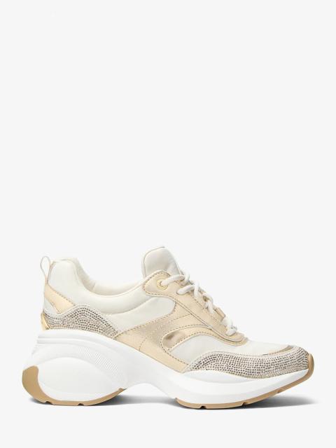 MICHAEL KORS Kaia Mixed-Media Trainer