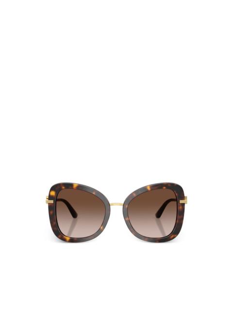Dolce & Gabbana oversized-frame tortoiseshell sunglasses