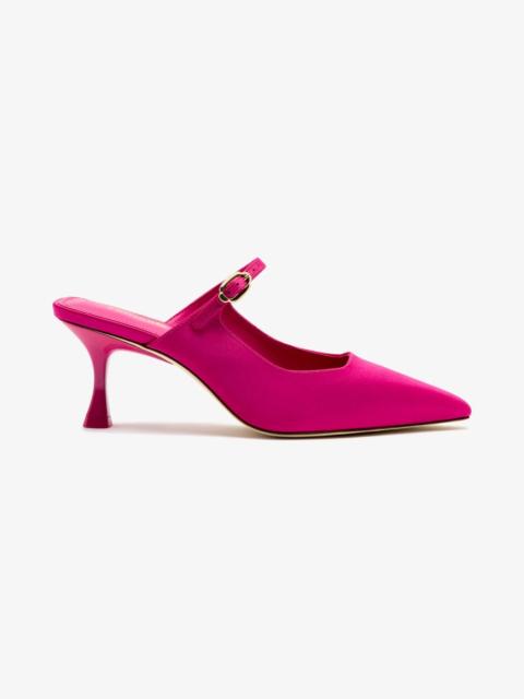 Larroudé Ines Mule In Magenta Satin