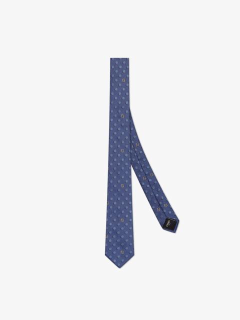 FENDI Blue silk tie