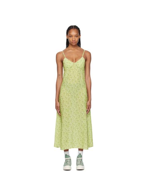 Maison Kitsuné Green Strap Maxi Dress