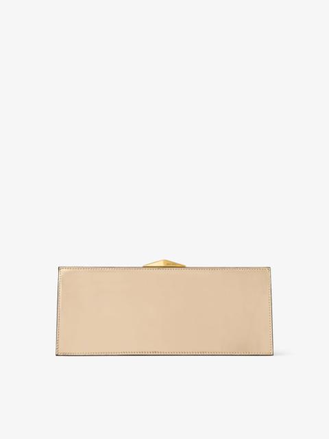 JIMMY CHOO Diamond Cocktail
Gold Mirror Leather Clutch
