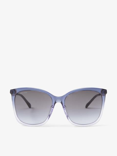 JIMMY CHOO Nerea/G
Lilac Square Frame Sunglasses with Swarovski Crystals