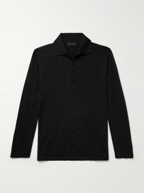 SAMAN AMEL Carlo Cashmere and Silk-Blend Shirt