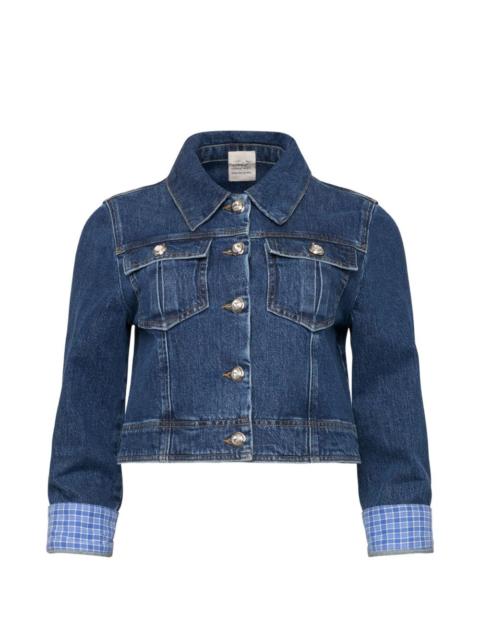 Cinq à Sept Lexie checked-cuff denim jacket