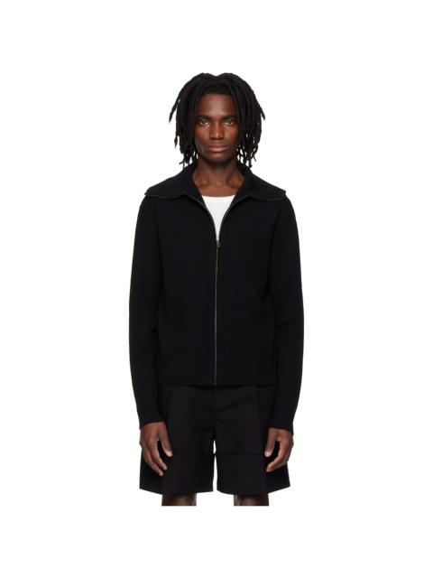 entire studios Black Knit Zip Up Sweater