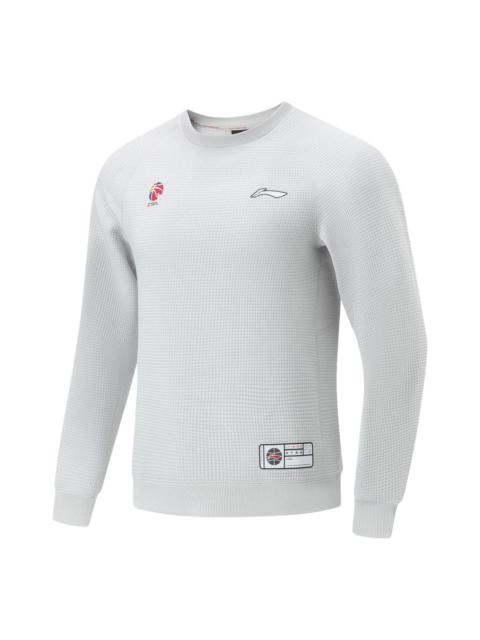 Li-Ning Li-Ning CBA Logo Basketball Sweatshirt 'Light Grey' AWDT863-6