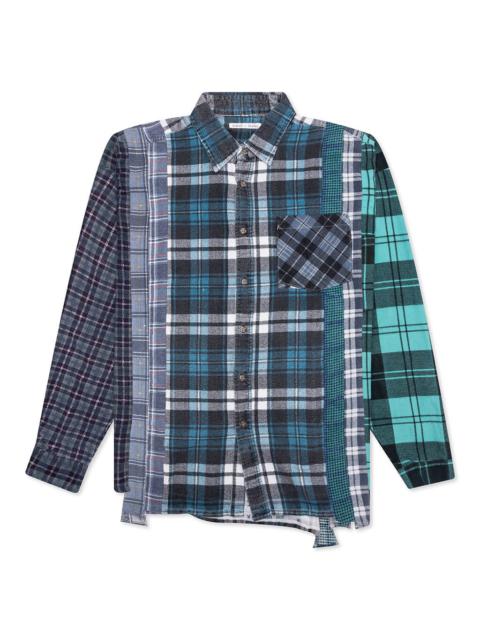 NEEDLES 7 CUTS WIDE FLANNEL SHIRT - ASSORTED
