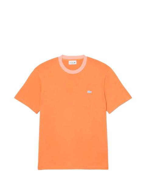 LACOSTE contrast-trim T-shirt