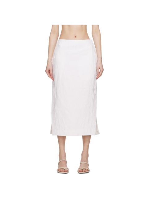 CO White Slit Midi Skirt