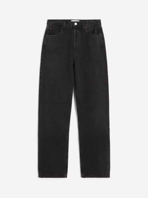 AGOLDE 90s Pinch Waist High-Rise Straight Jeans in Vanta