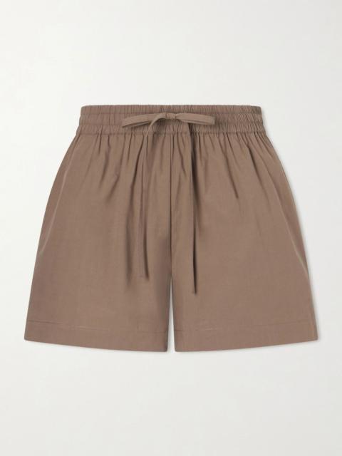 MATTEAU Organic cotton-poplin shorts Brown
